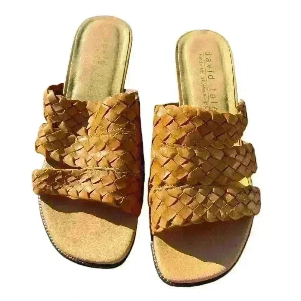 David Tate Lilly Leather Slip on Sz 9M Made in Italy